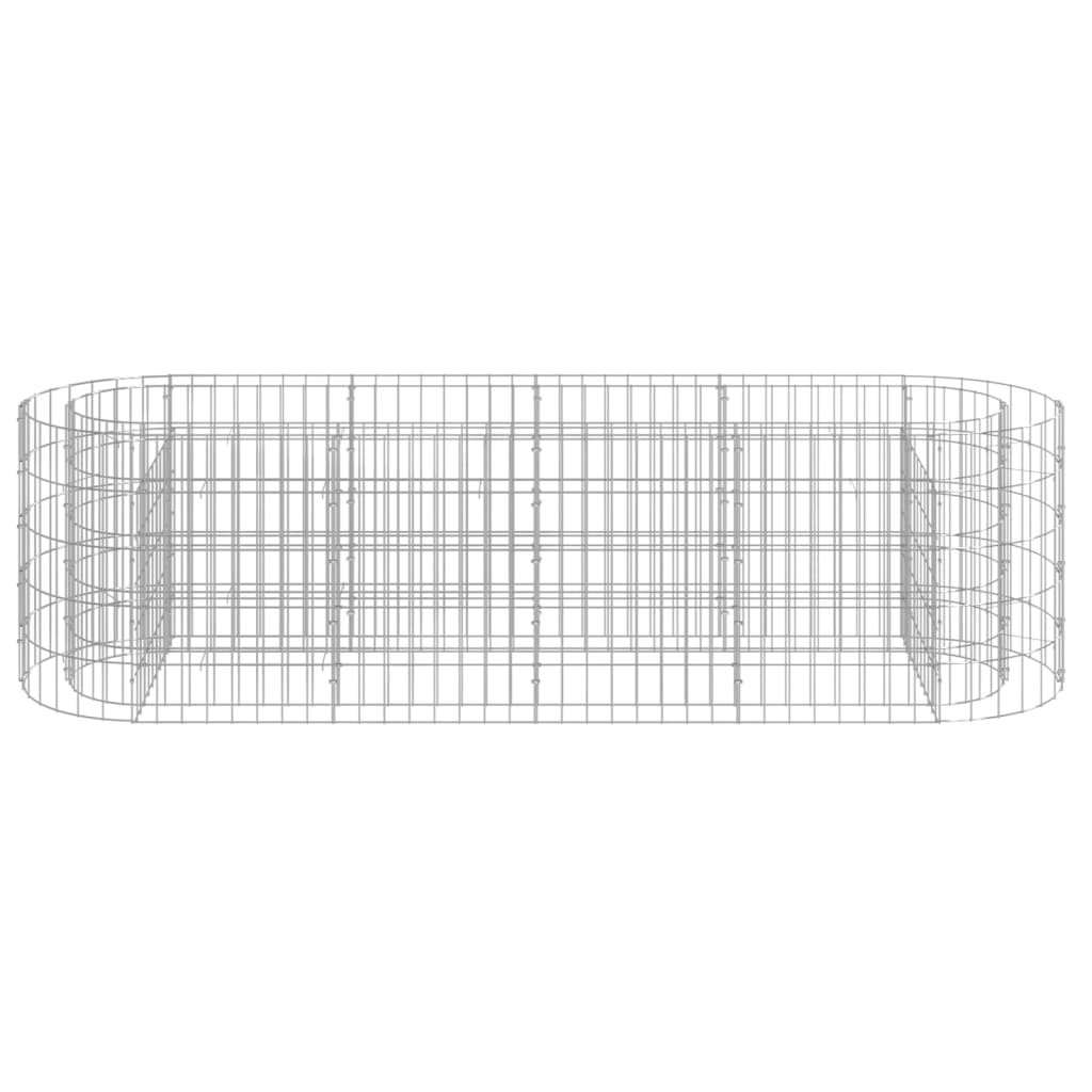 Lit surélevé à gabion Fer galvanisé 190x50x50 cm
