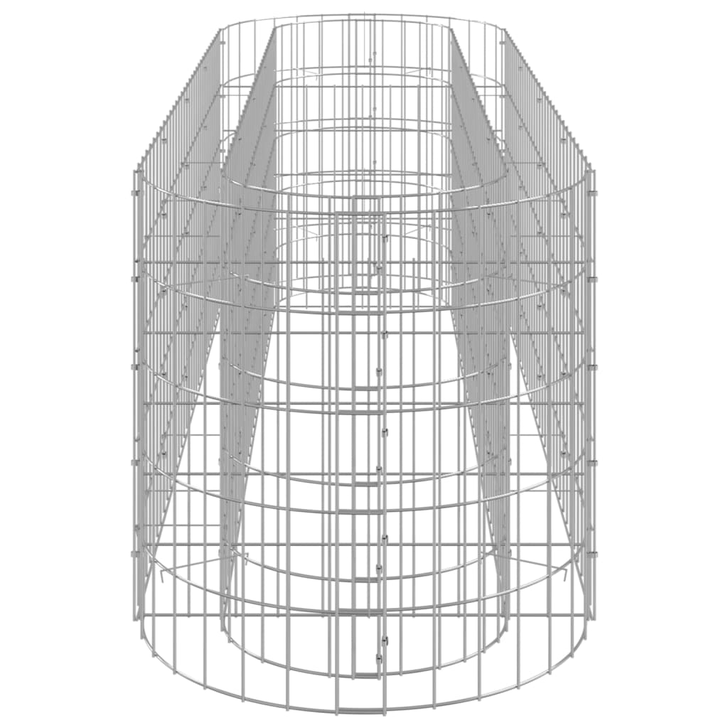 Lit surélevé à gabion Fer galvanisé 190x50x50 cm