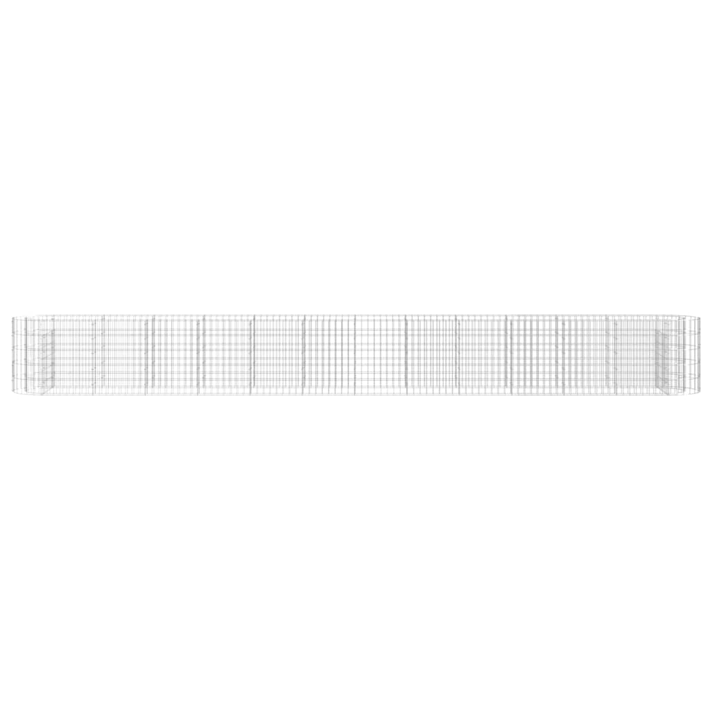 Lit surélevé à gabion Fer galvanisé 470x50x50 cm