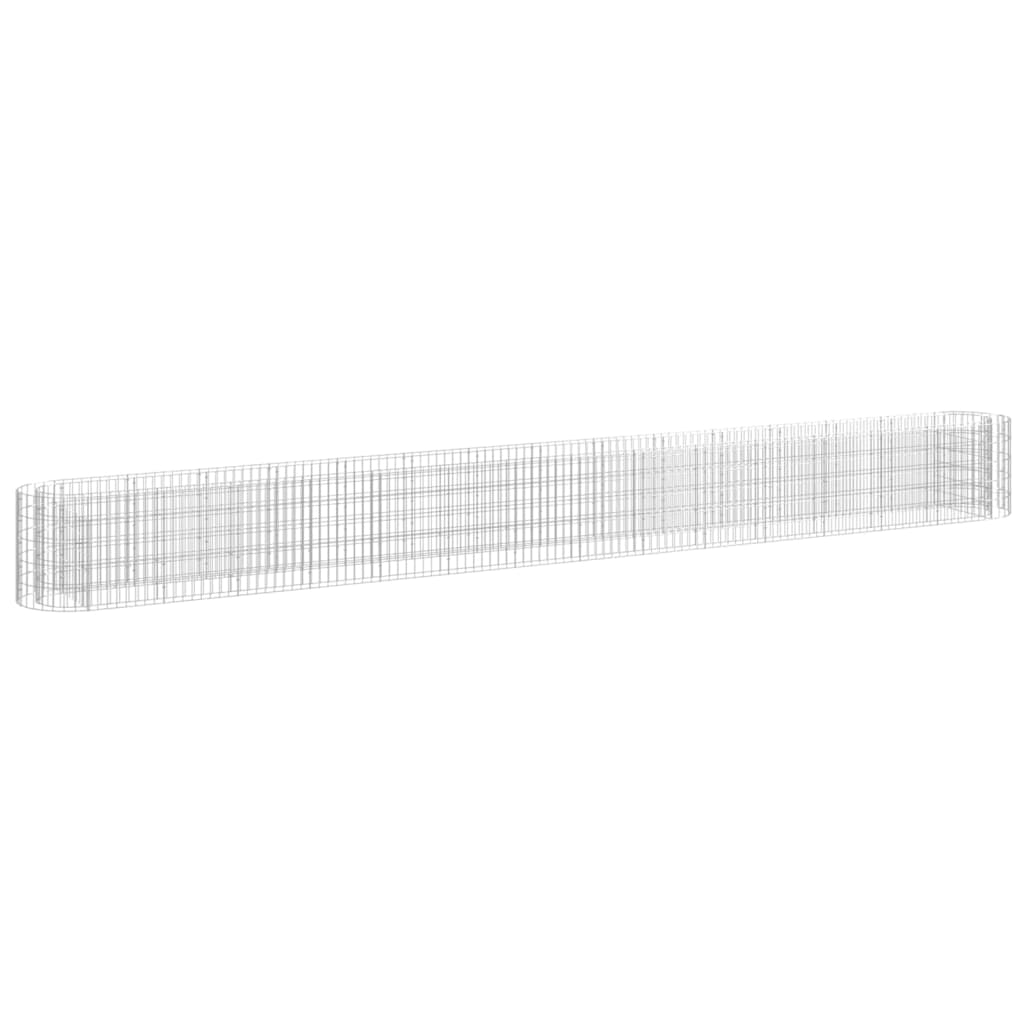 Lit surélevé à gabion Fer galvanisé 540x50x50 cm