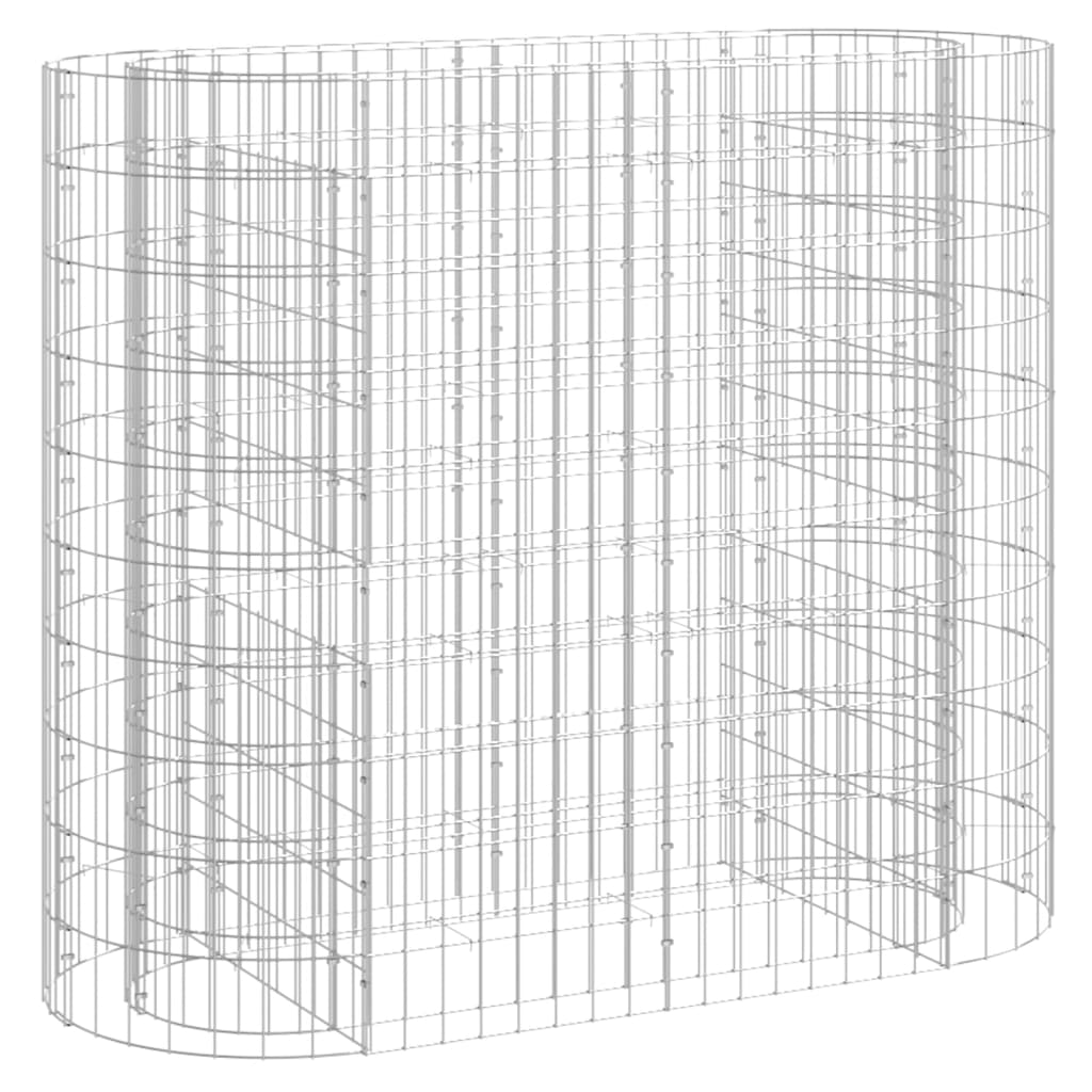 Lit surélevé à gabion Fer galvanisé 120x50x100 cm