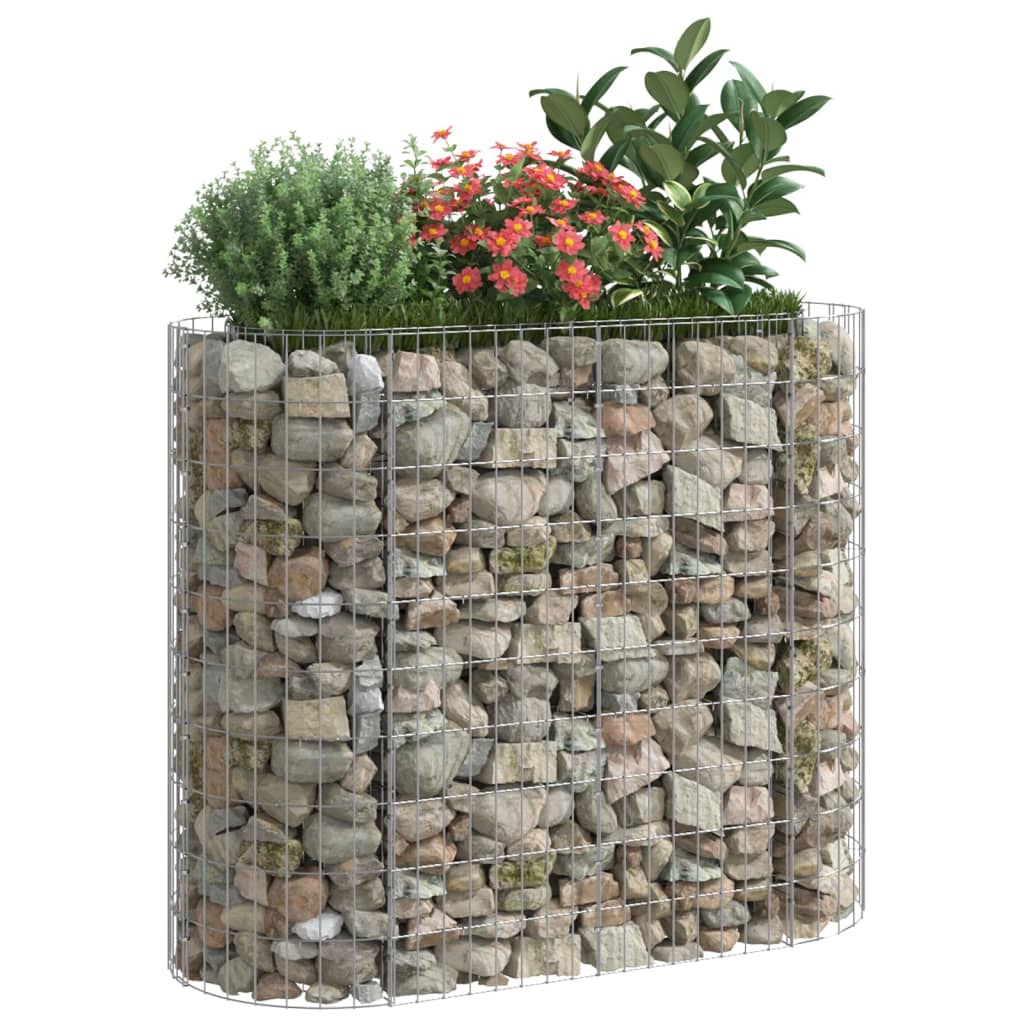 Lit surélevé à gabion Fer galvanisé 120x50x100 cm