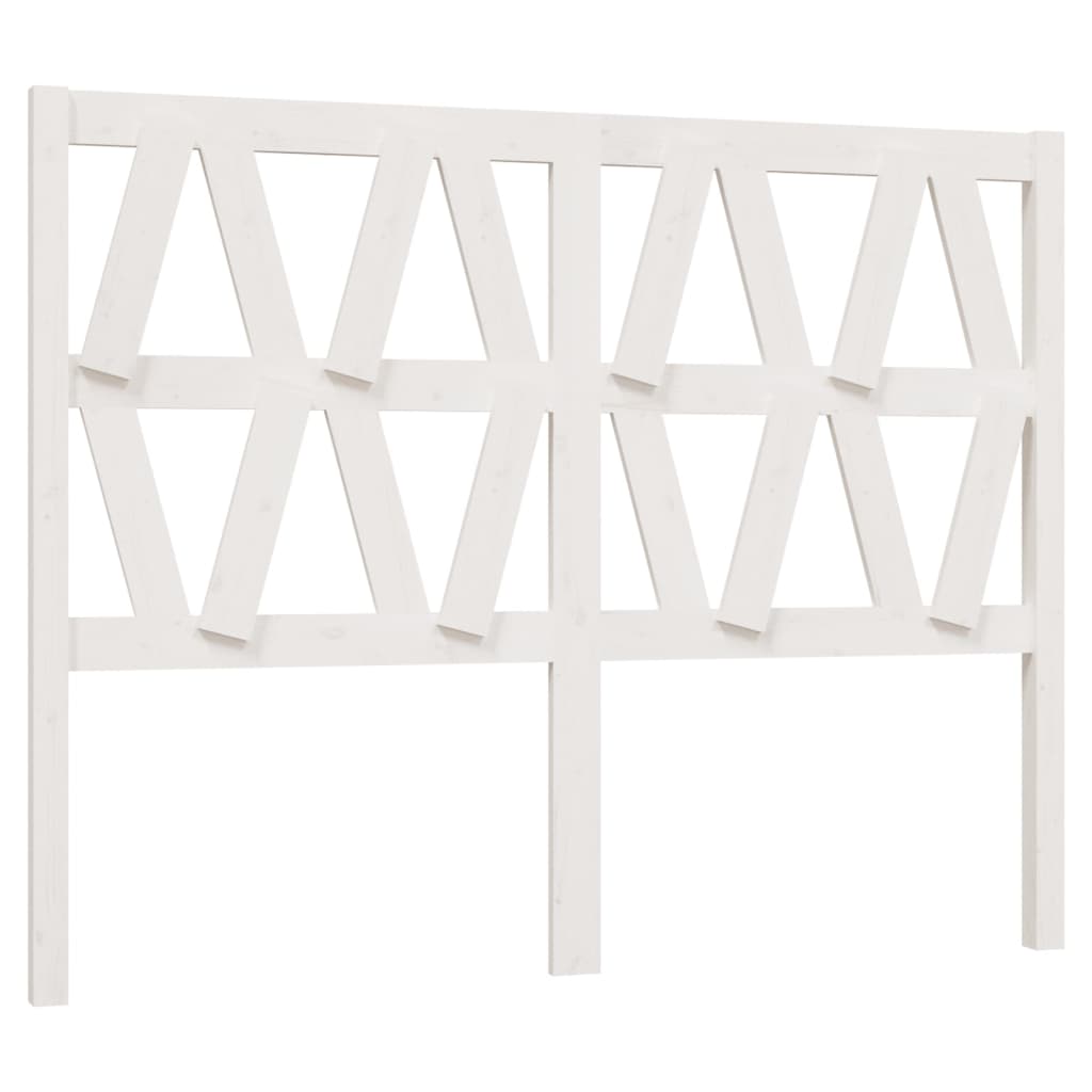 Tête de lit Blanc 146x4x100 cm Bois massif de pin