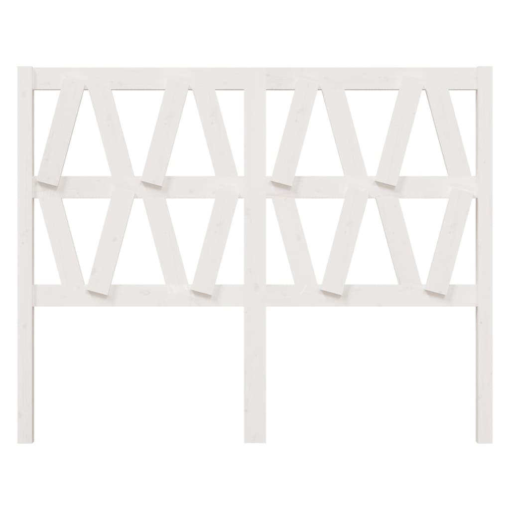 Tête de lit Blanc 146x4x100 cm Bois massif de pin