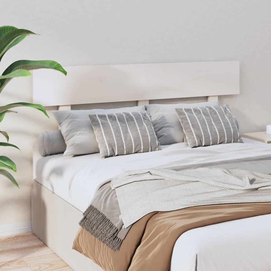 Tête de lit Blanc 144x3x81 cm Bois massif de pin