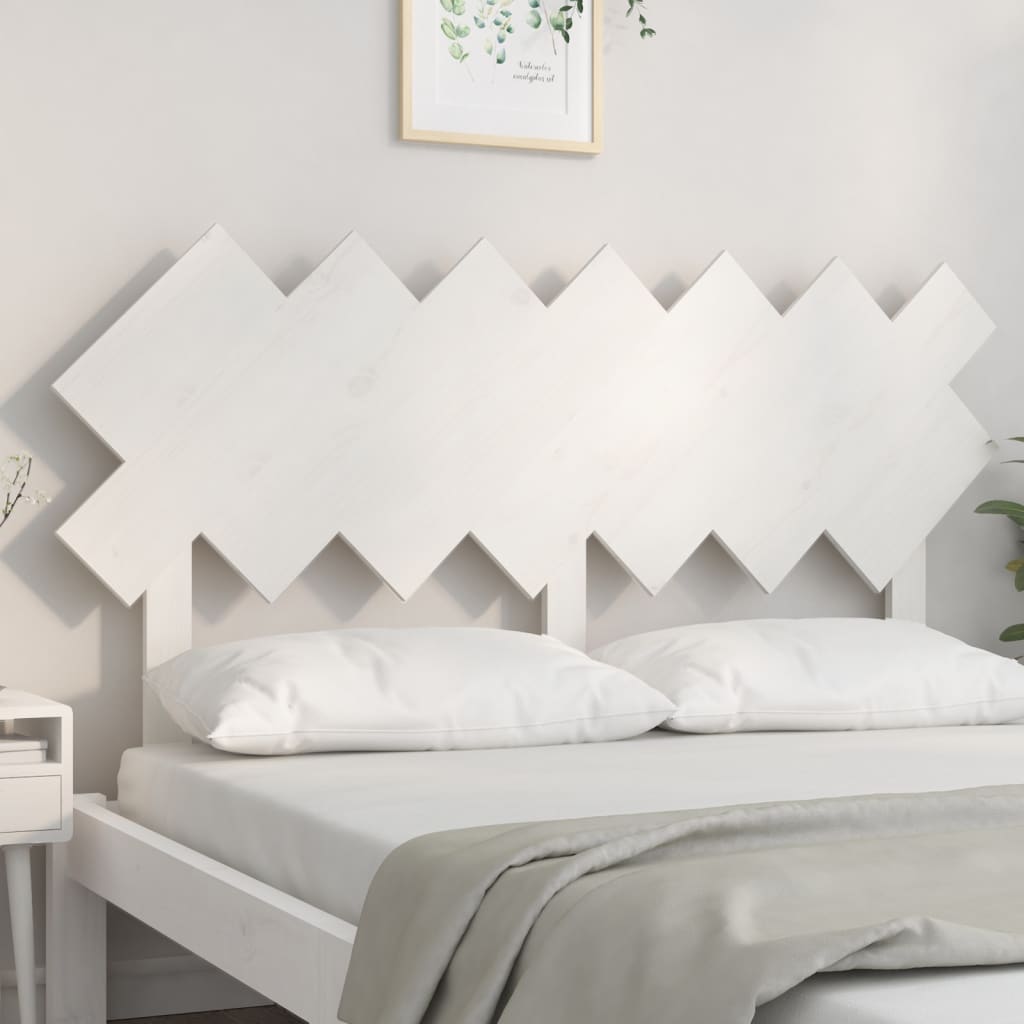 Tête de lit Blanc 141x3x80,5 cm Bois massif de pin