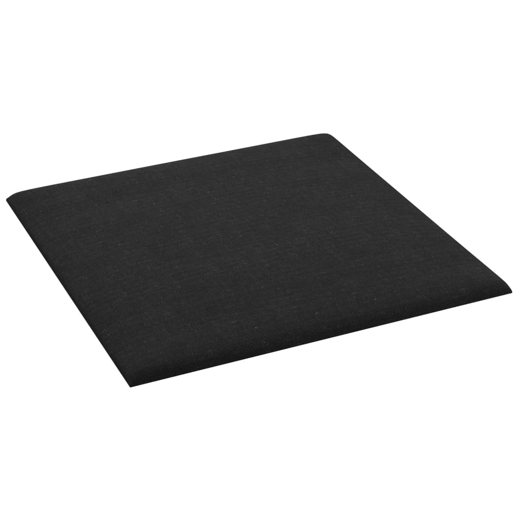 Panneaux muraux 12 pcs Noir 30x30 cm Tissu 1,08 m²