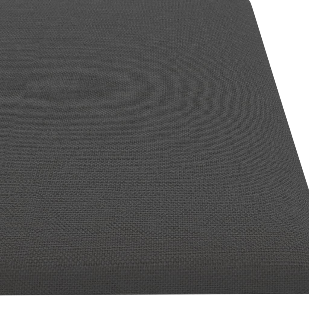 Panneaux muraux 12 pcs Gris foncé 60x15 cm Tissu 1,08 m²
