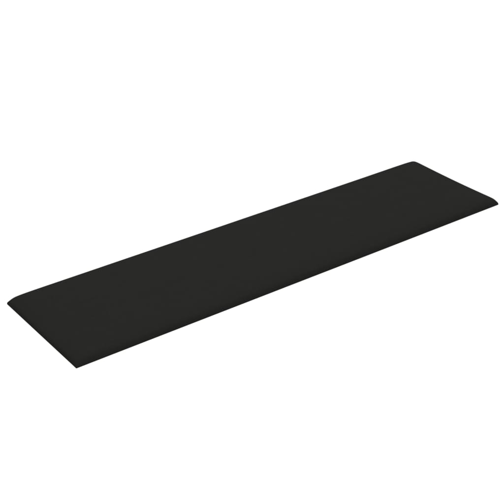 Panneaux muraux 12 pcs Noir 60x15 cm Tissu 1,08 m²