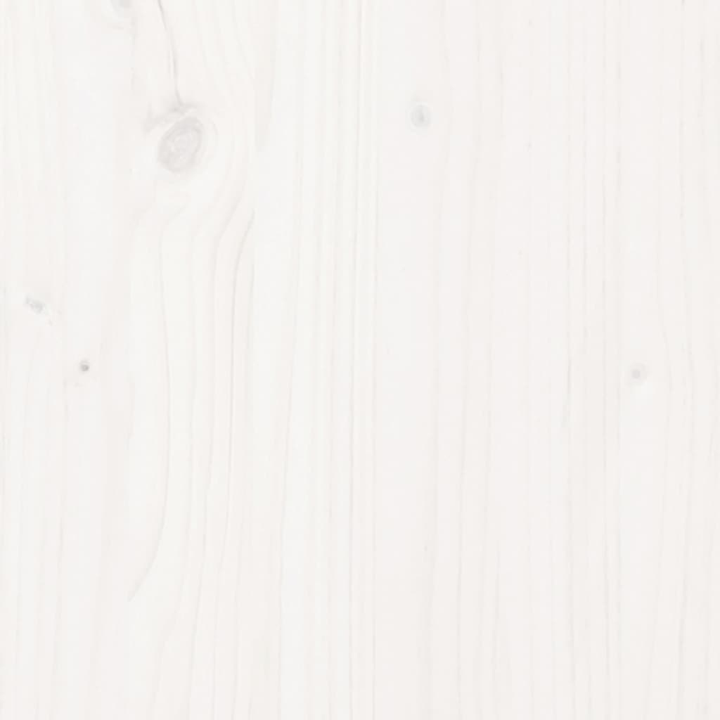Cadre de lit Blanc Bois massif 135x190 cm Double