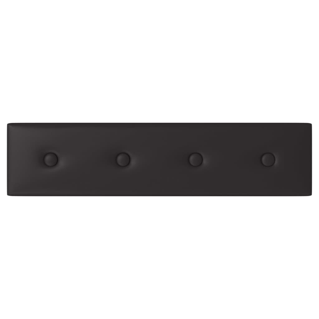 Panneaux muraux 12 pcs Noir 60x15 cm Similicuir 1,08 m²
