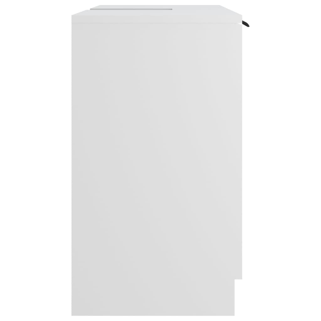 Armoire salle de bain Blanc 64,5x33,5x59 cm Bois d'ingénierie
