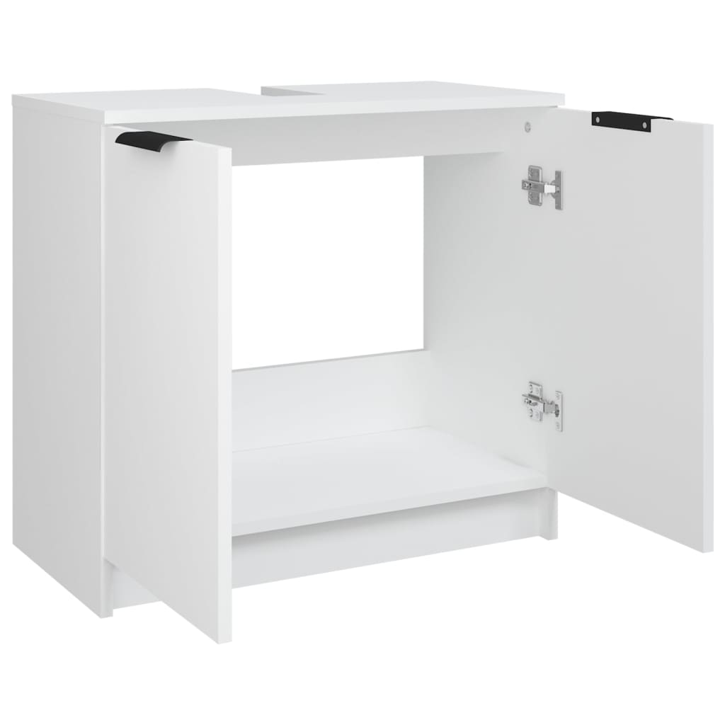 Armoire salle de bain Blanc 64,5x33,5x59 cm Bois d'ingénierie