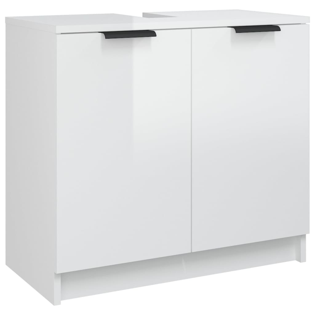 Armoire de salle de bain Blanc brillant 64,5x33,5x59 cm