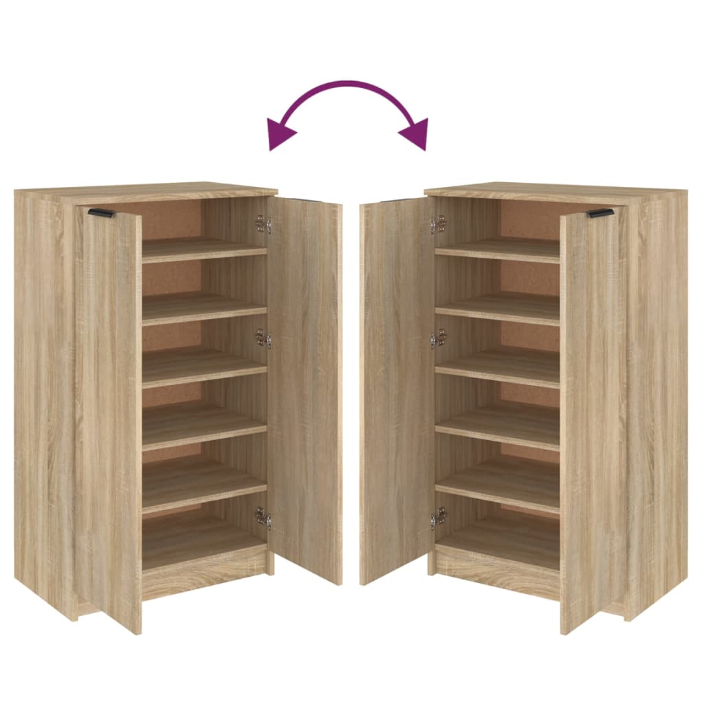 Armoire à chaussures Chêne sonoma 59x35x100cm Bois d'ingénierie