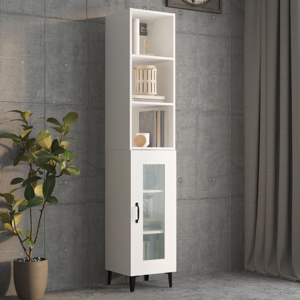 Armoire murale Blanc 34,5x32,5x90 cm Bois d'ingénierie