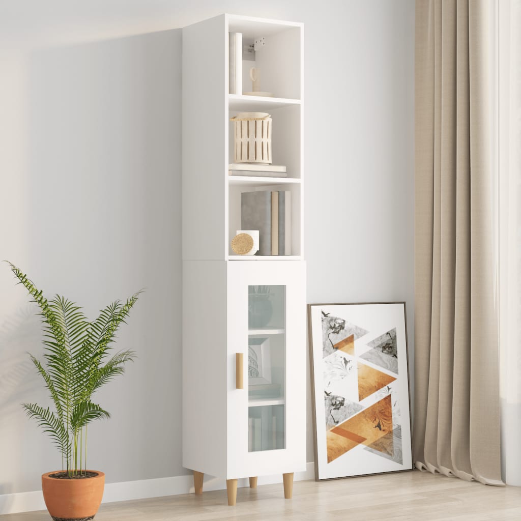 Armoire murale Blanc 34,5x32,5x90 cm Bois d'ingénierie