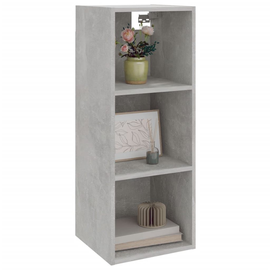 Armoire murale Gris béton 34,5x32,5x90 cm Bois d'ingénierie