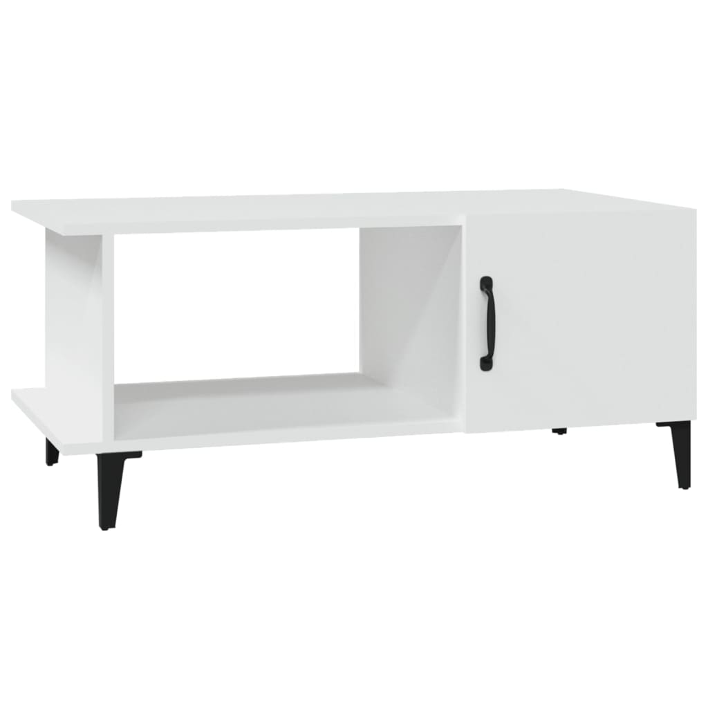 Table basse Blanc 90x50x40 cm Bois d'ingénierie
