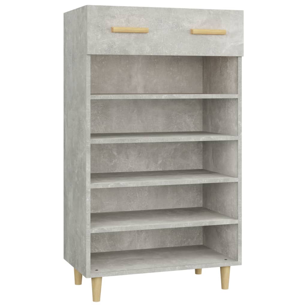 Armoire à chaussures Gris béton 60x35x105 cm Bois d'ingénierie