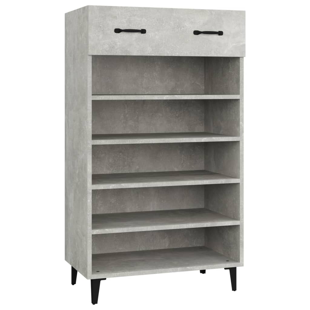 Armoire à chaussures Gris béton 60x35x105 cm Bois d'ingénierie