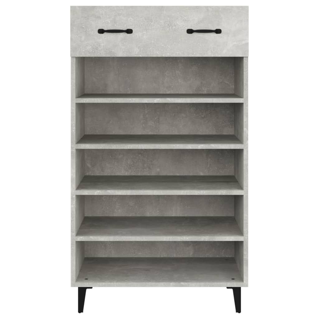 Armoire à chaussures Gris béton 60x35x105 cm Bois d'ingénierie