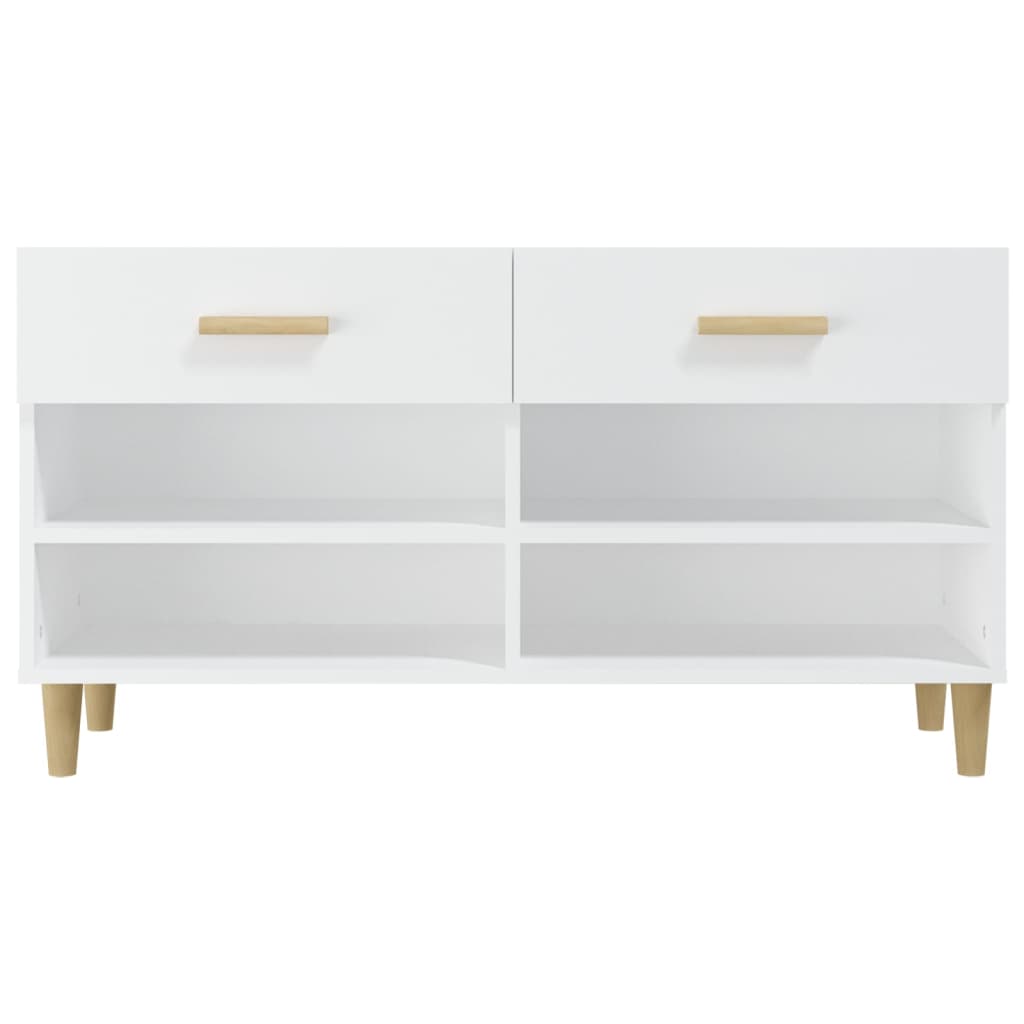 Armoire à chaussures Blanc 102x35x55 cm Bois d'ingénierie
