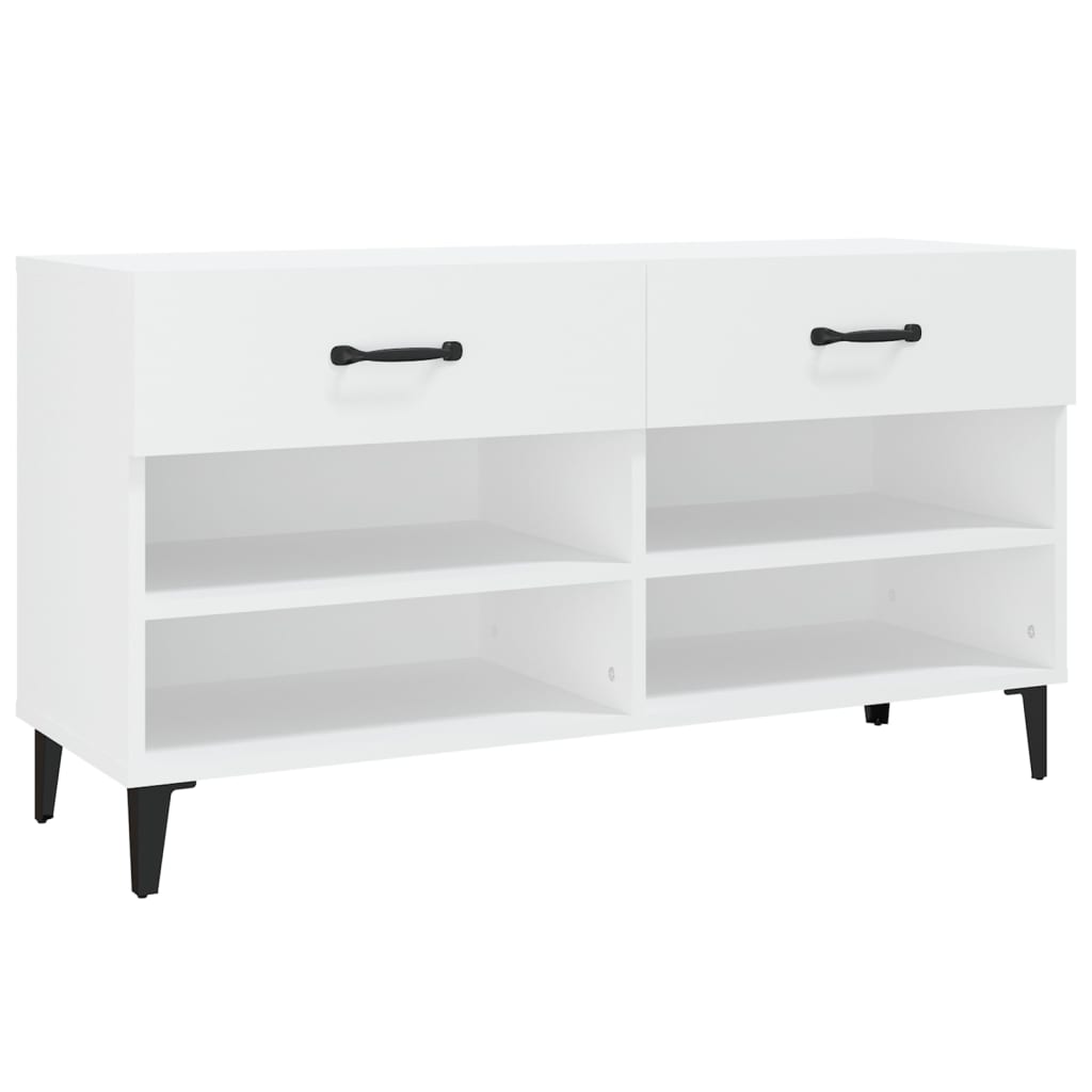 Armoire à chaussures Blanc 102x35x55 cm Bois d'ingénierie