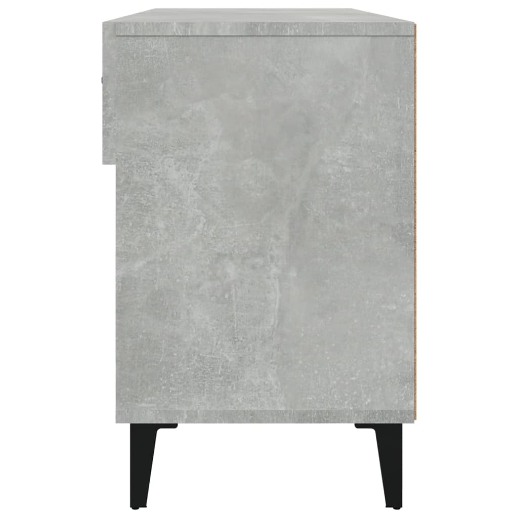 Armoire à chaussures Gris béton 102x35x55 cm Bois d'ingénierie
