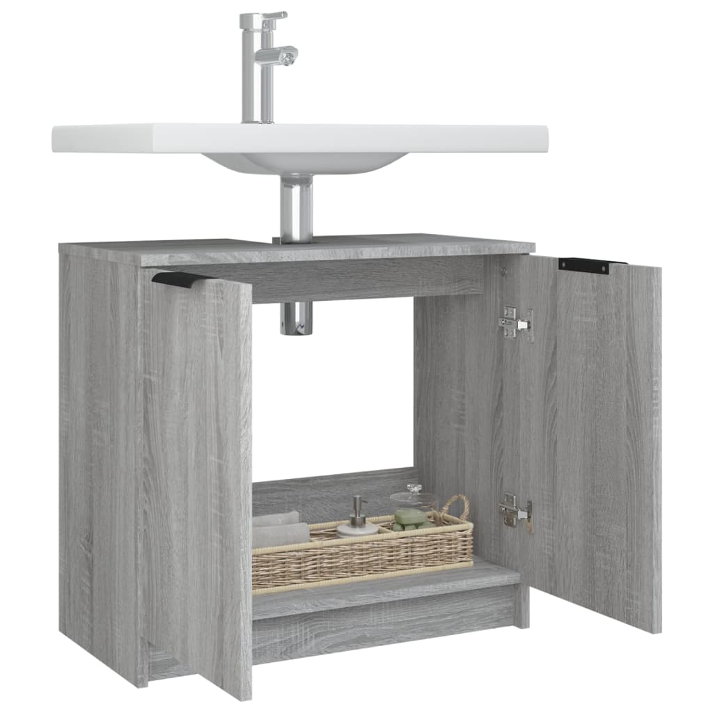 Armoire de bain Sonoma gris 64,5x33,5x59 cm Bois d'ingénierie