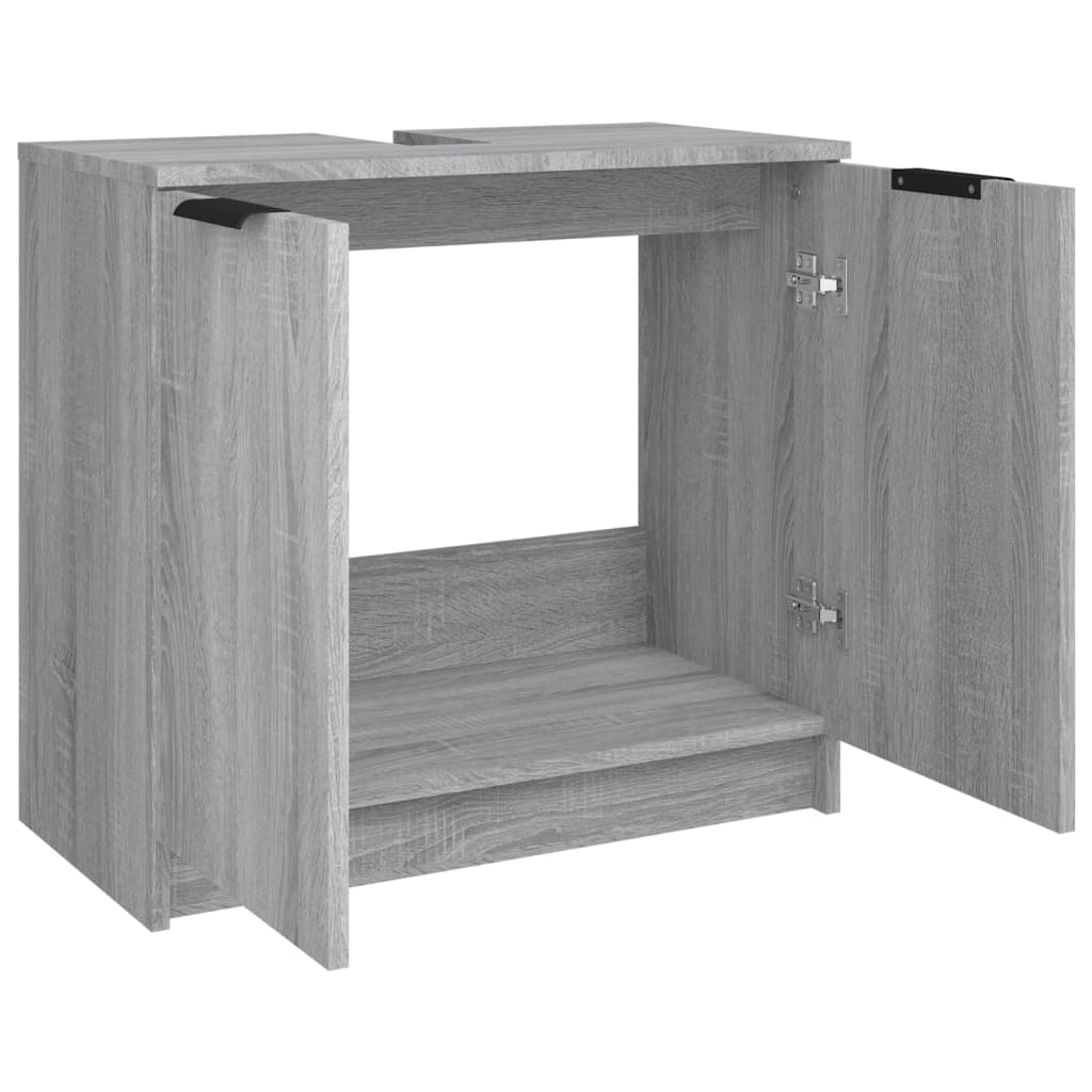 Armoire de bain Sonoma gris 64,5x33,5x59 cm Bois d'ingénierie