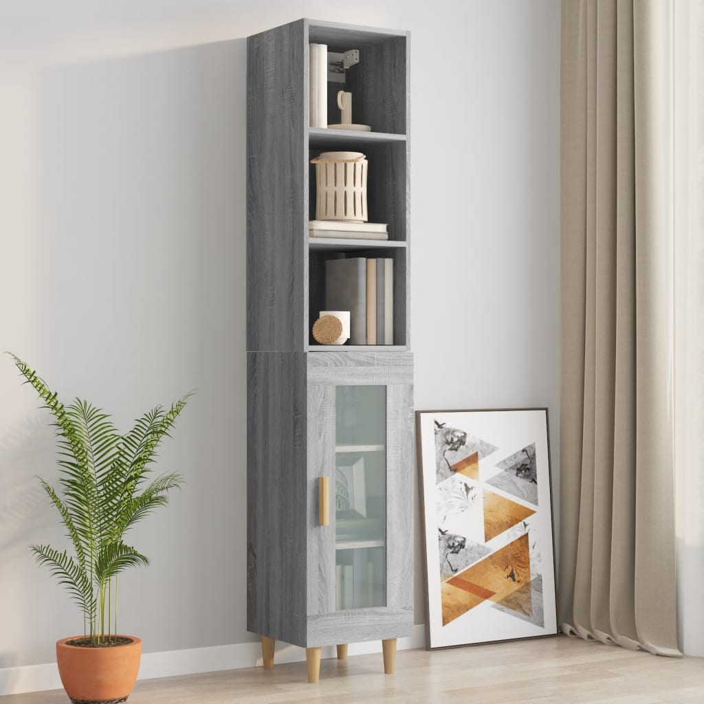 Armoire murale Sonoma gris 34,5x32,5x90 cm Bois d'ingénierie