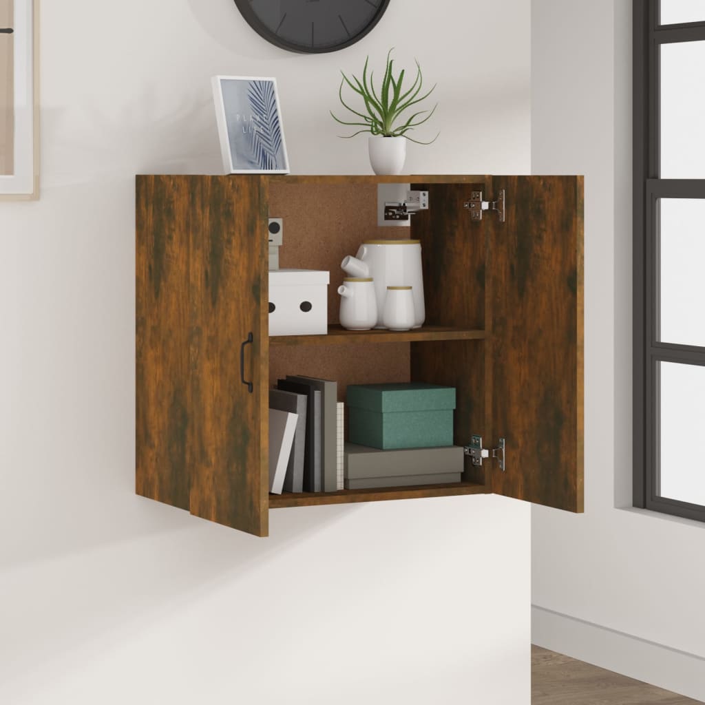 Armoire murale Chêne fumé 60x31x60 cm Bois d'ingénierie