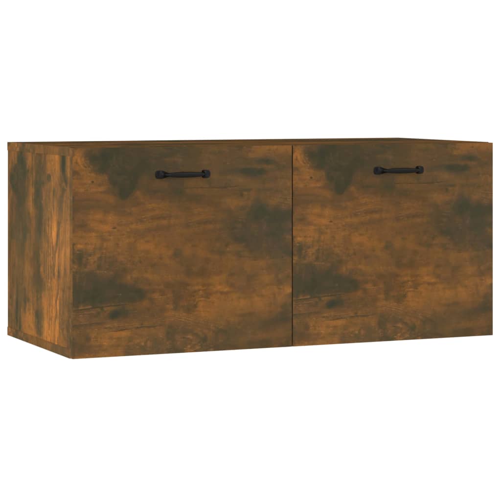 Armoire murale Chêne fumé 80x35x36,5 cm Bois d'ingénierie
