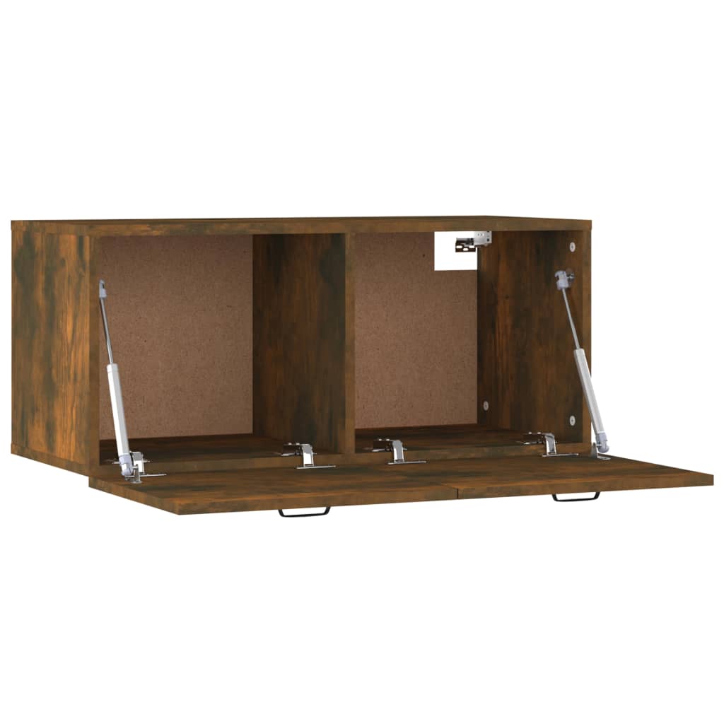 Armoire murale Chêne fumé 80x35x36,5 cm Bois d'ingénierie