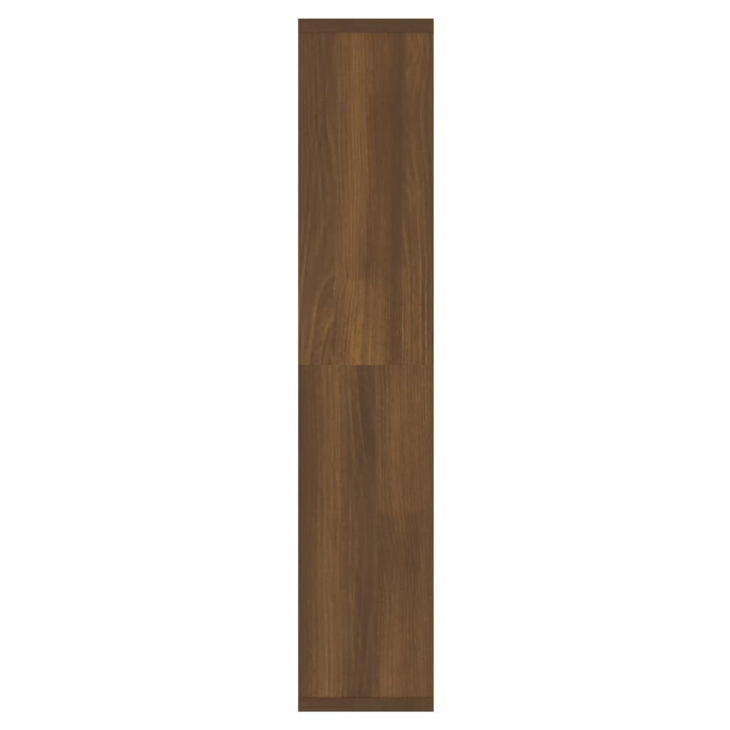 Armoire à miroir avec LED Chêne marron 91x15x76,5 cm