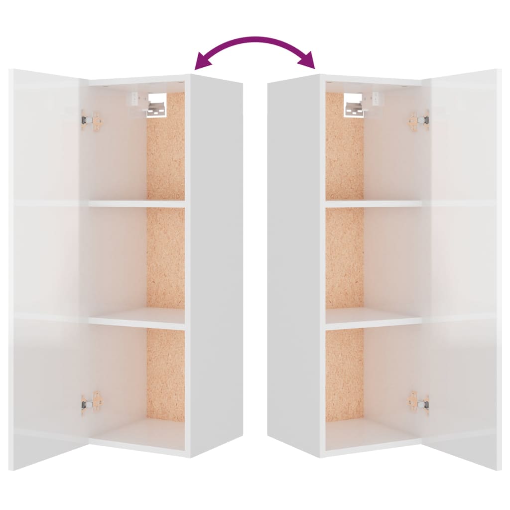 Ensemble de meubles TV 8 pcs Blanc brillant Bois d'ingénierie