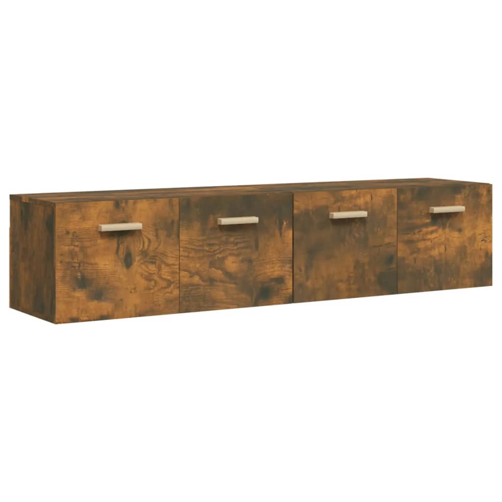 Armoires murales 2pcs Chêne fumé 80x35x36,5cm Bois d'ingénierie