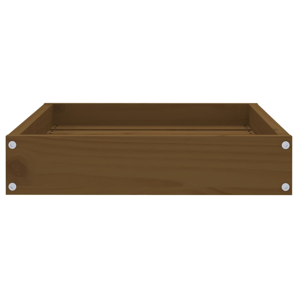 Lit pour chien Marron miel 51,5x44x9 cm Bois de pin solide