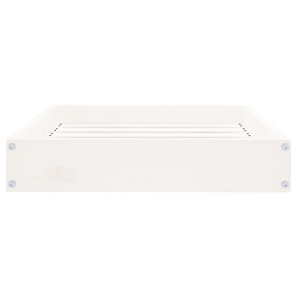 Lit pour chien Blanc 61,5x49x9 cm Bois de pin solide
