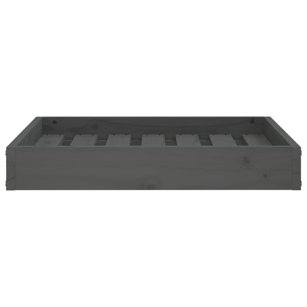 Lit pour chien Gris 61,5x49x9 cm Bois de pin solide