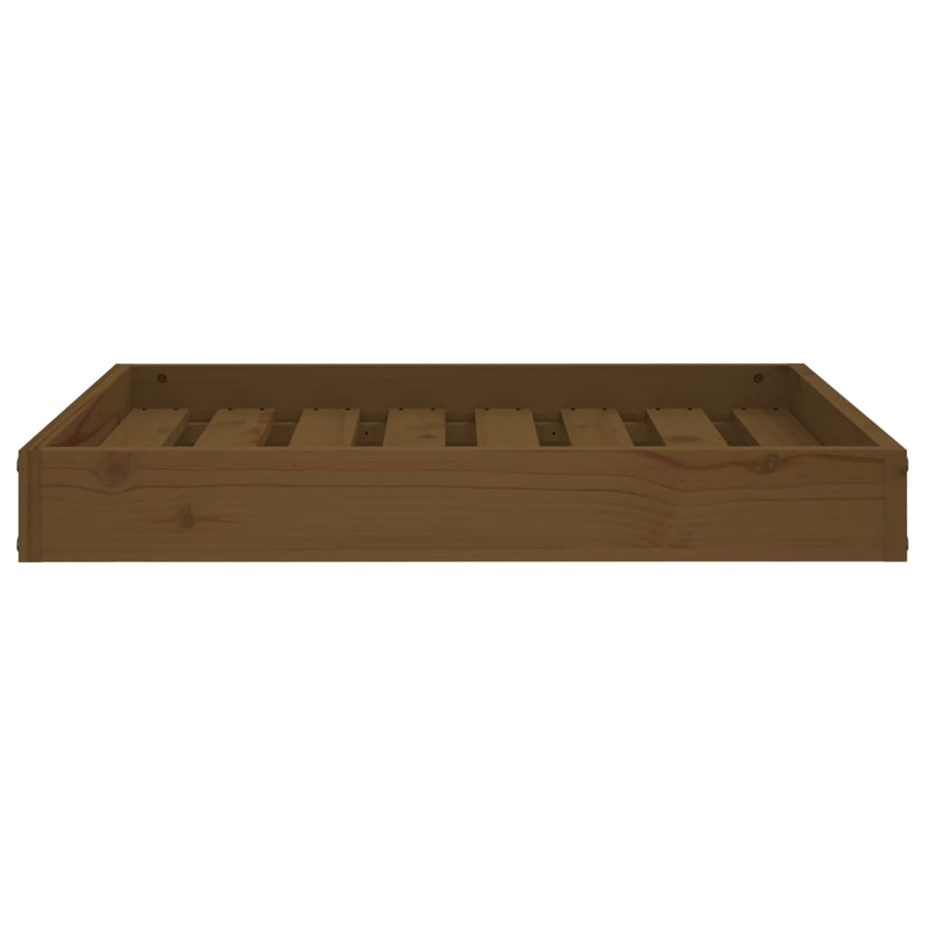 Lit pour chien Marron miel 71,5x54x9 cm Bois de pin solide