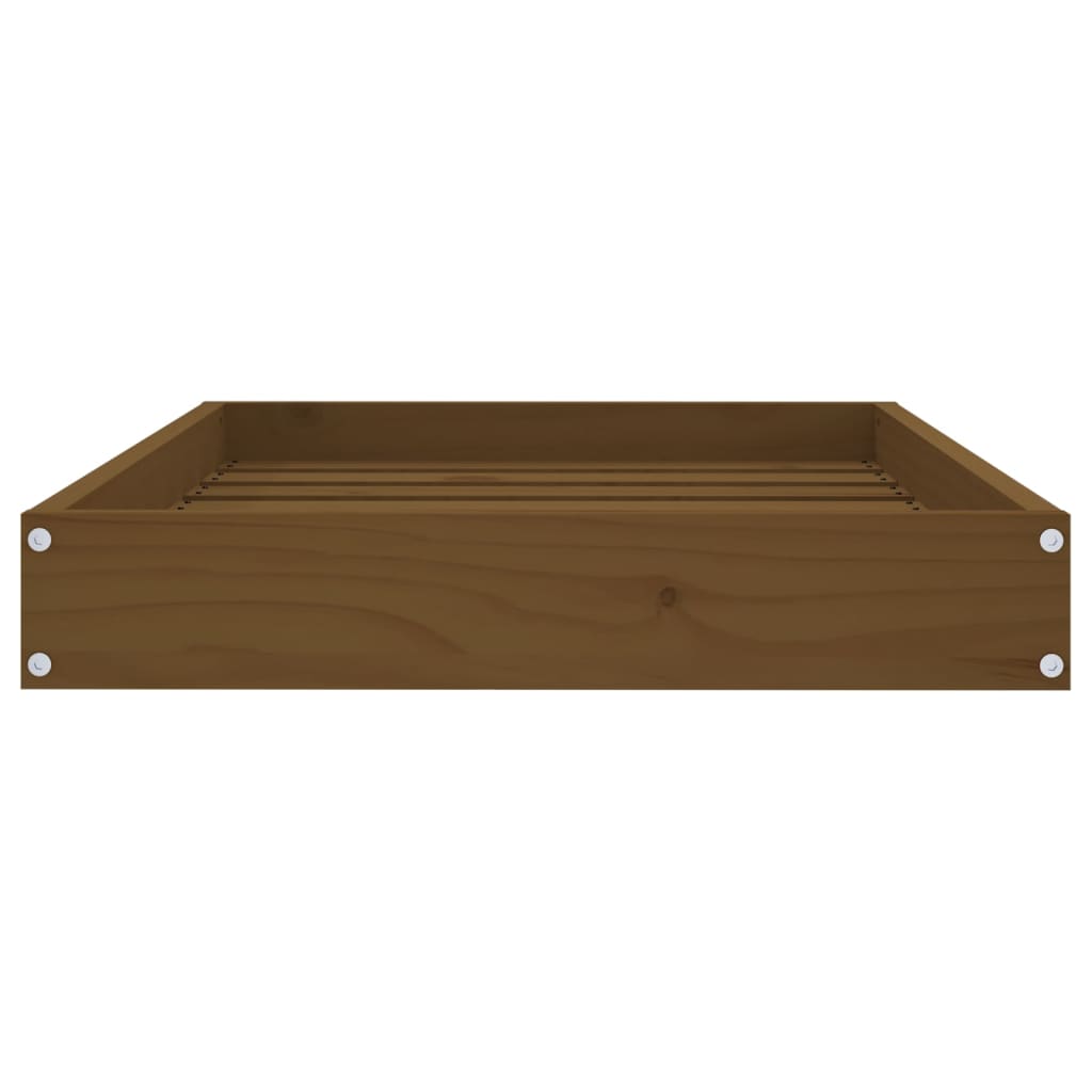 Lit pour chien Marron miel 71,5x54x9 cm Bois de pin solide