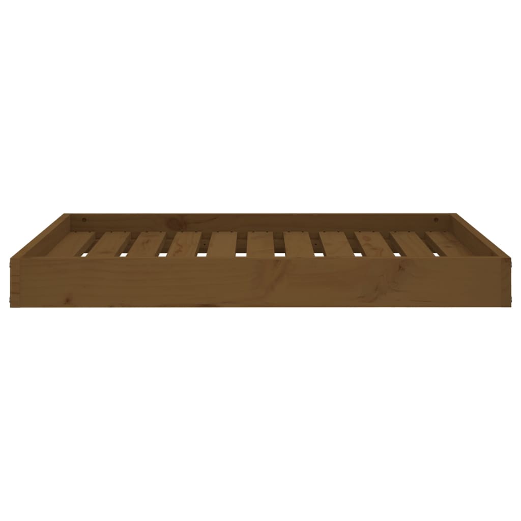 Lit pour chien Marron miel 91,5x64x9 cm Bois de pin solide
