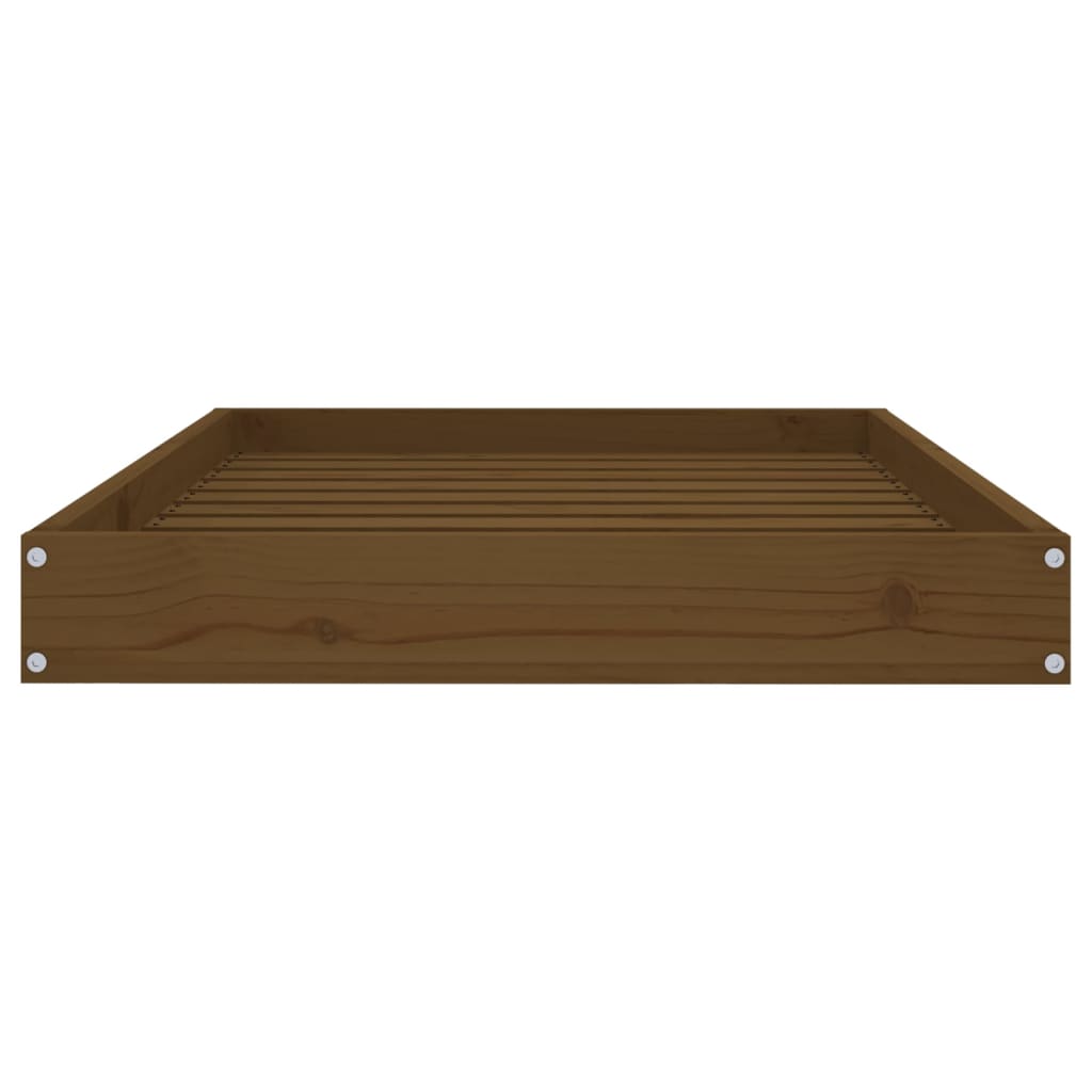 Lit pour chien Marron miel 91,5x64x9 cm Bois de pin solide