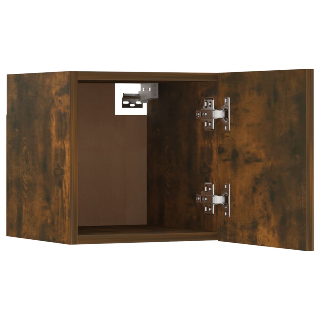 Ensemble de meubles TV muraux Chêne fumé Bois d'ingénierie