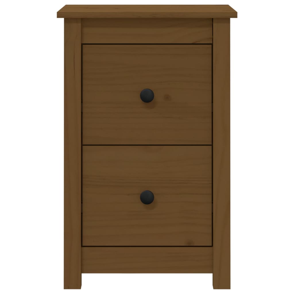 Tables de chevet 2pcs Marron miel 40x35x61,5 cm Bois pin massif