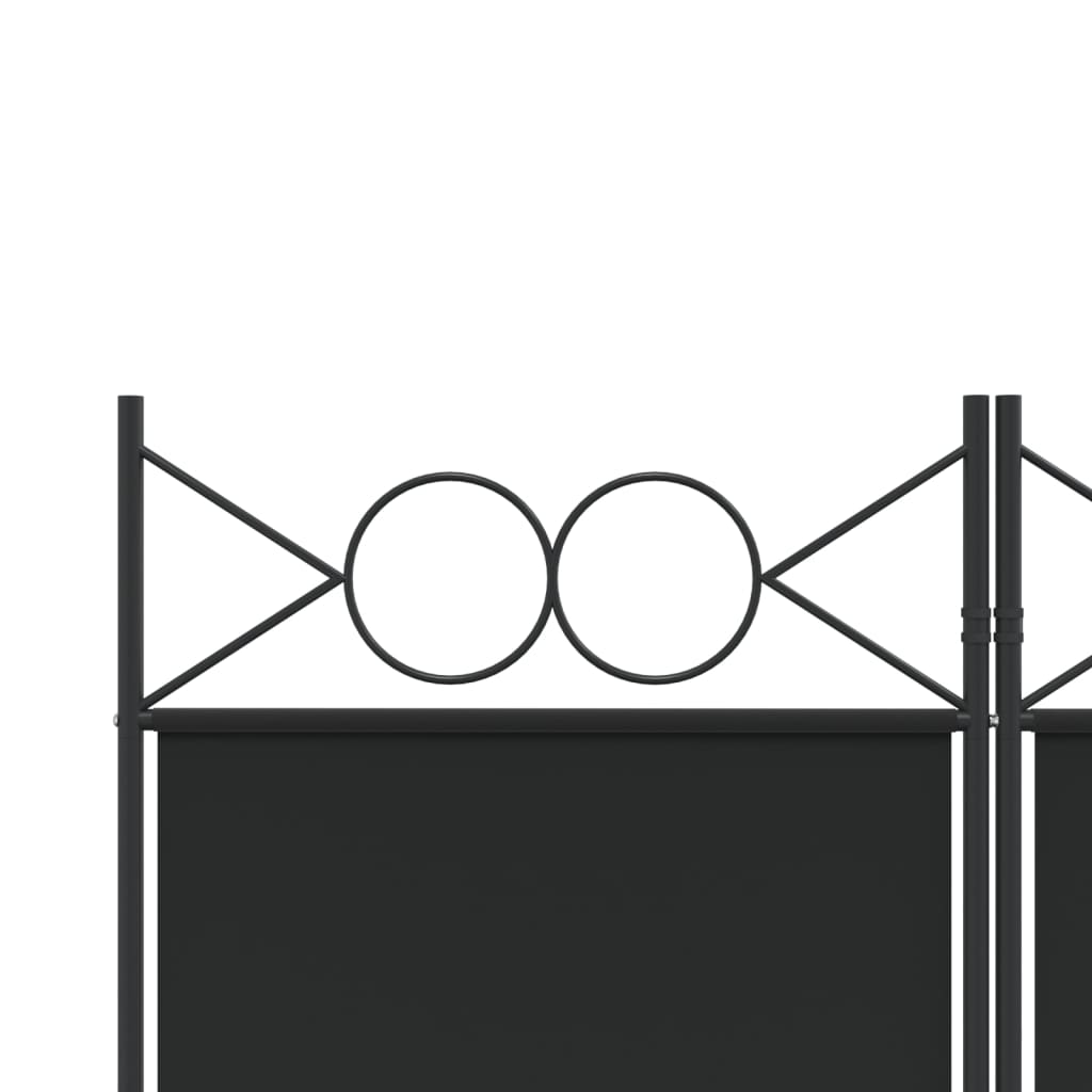 Cloison de séparation 6 panneaux Noir 240x220 cm Tissu