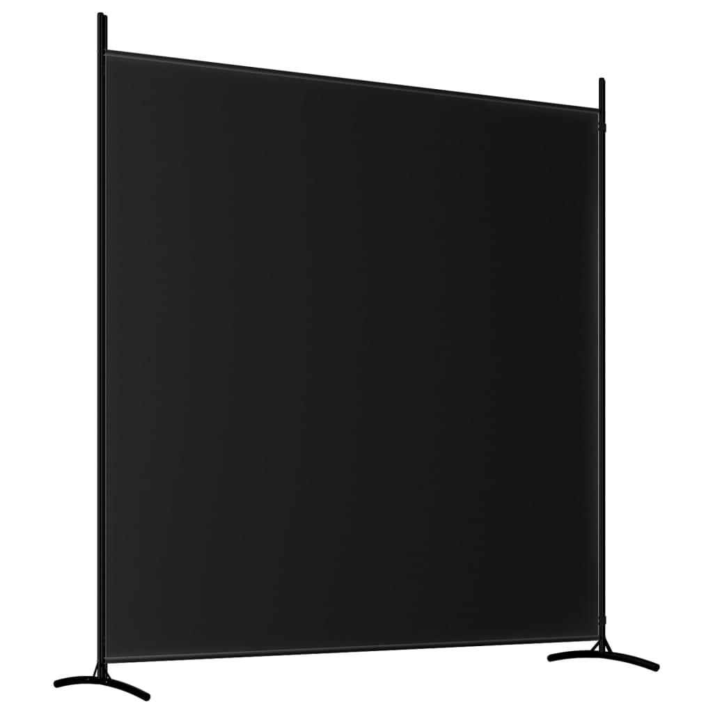 Cloison de séparation 2 panneaux Noir 348x180 cm Tissu