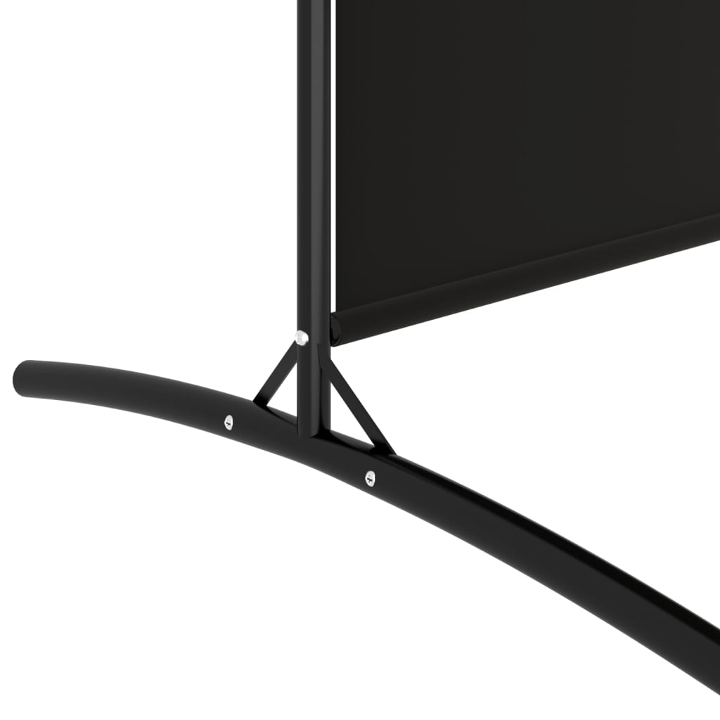 Cloison de séparation 2 panneaux Noir 348x180 cm Tissu